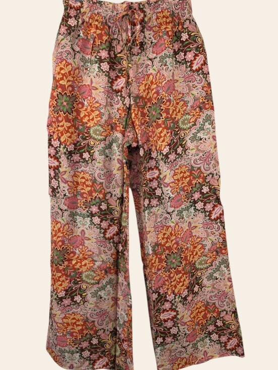 Dex Pants - DEX Boho Wide Leg Floral Pants Medallion Resort Vacation NWT Small